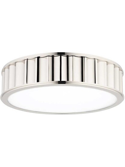 Middlebury Round 3-Light Flush Mount in Polished Nickel.
